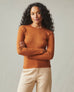 Women's Luxe Rib Crew Long Sleeve Tee - caramel cafe